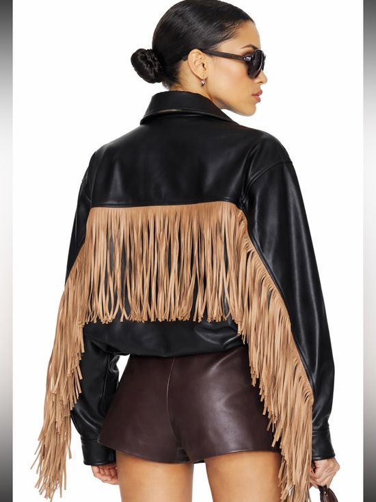 Lovers + Friends Jackets & Blazers - Lovers and Friends Sanna Faux Leather Jacket in Black